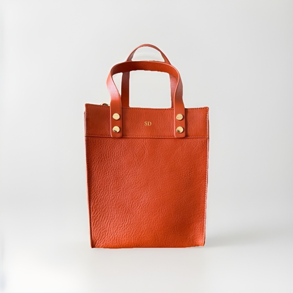 Mark‎ And Graham Essential Leather Wine Tote NWOT